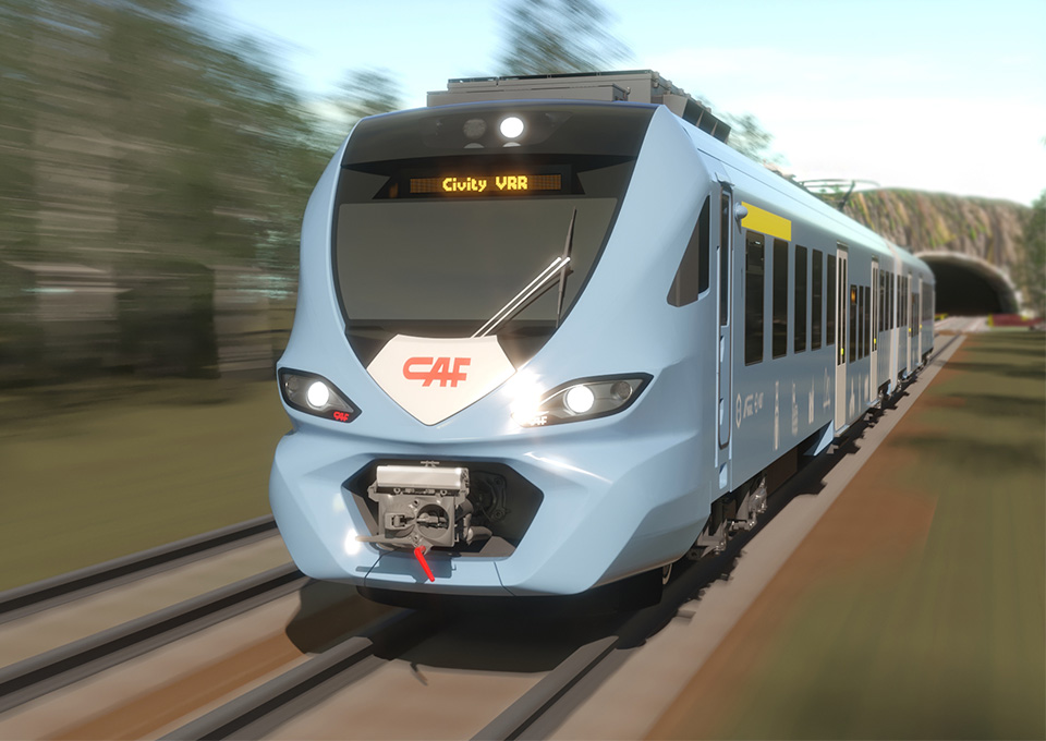 Designentwurf der Züge für das Niederrhein-Münsterland-Netz