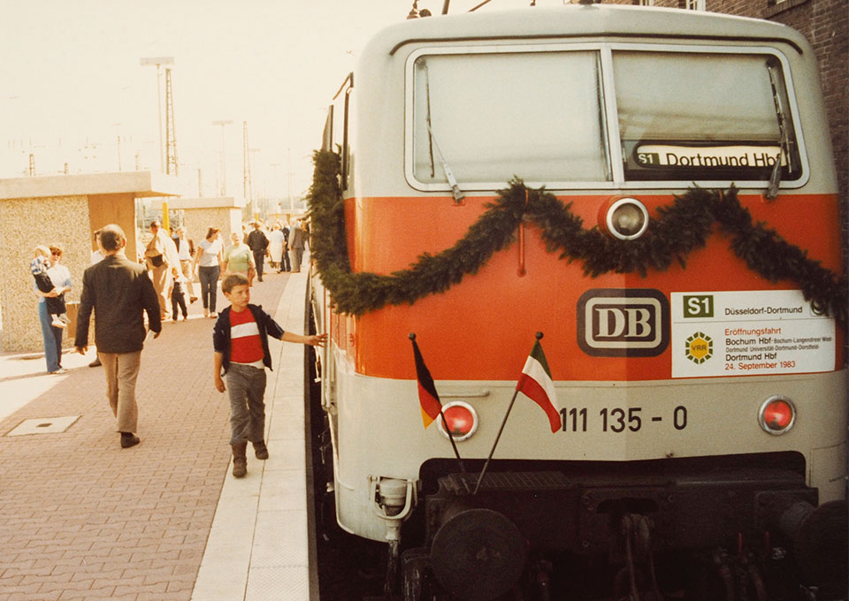Ein alter Zug der Deutschen Bahn