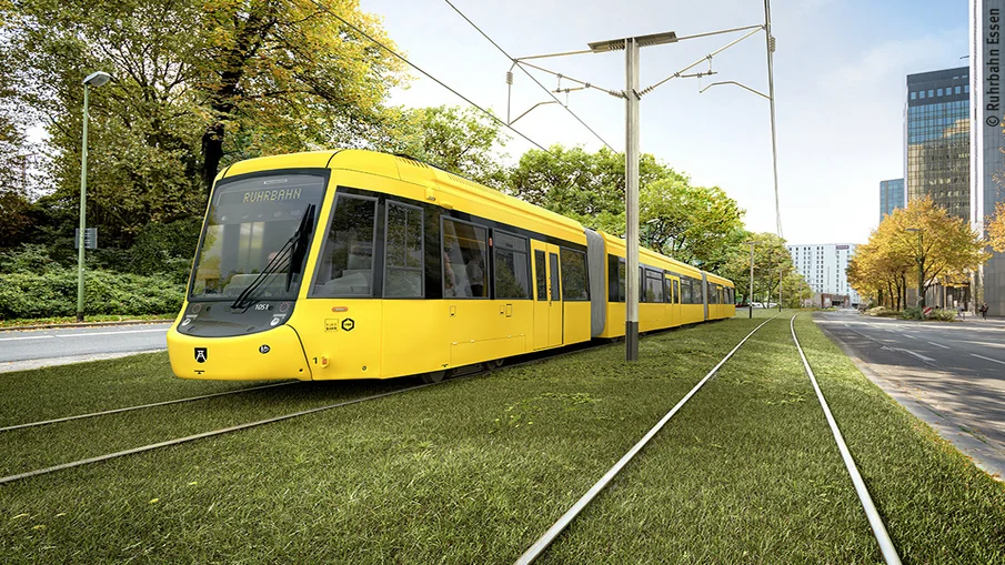 Eine Stadtbahn der Ruhrbahn 