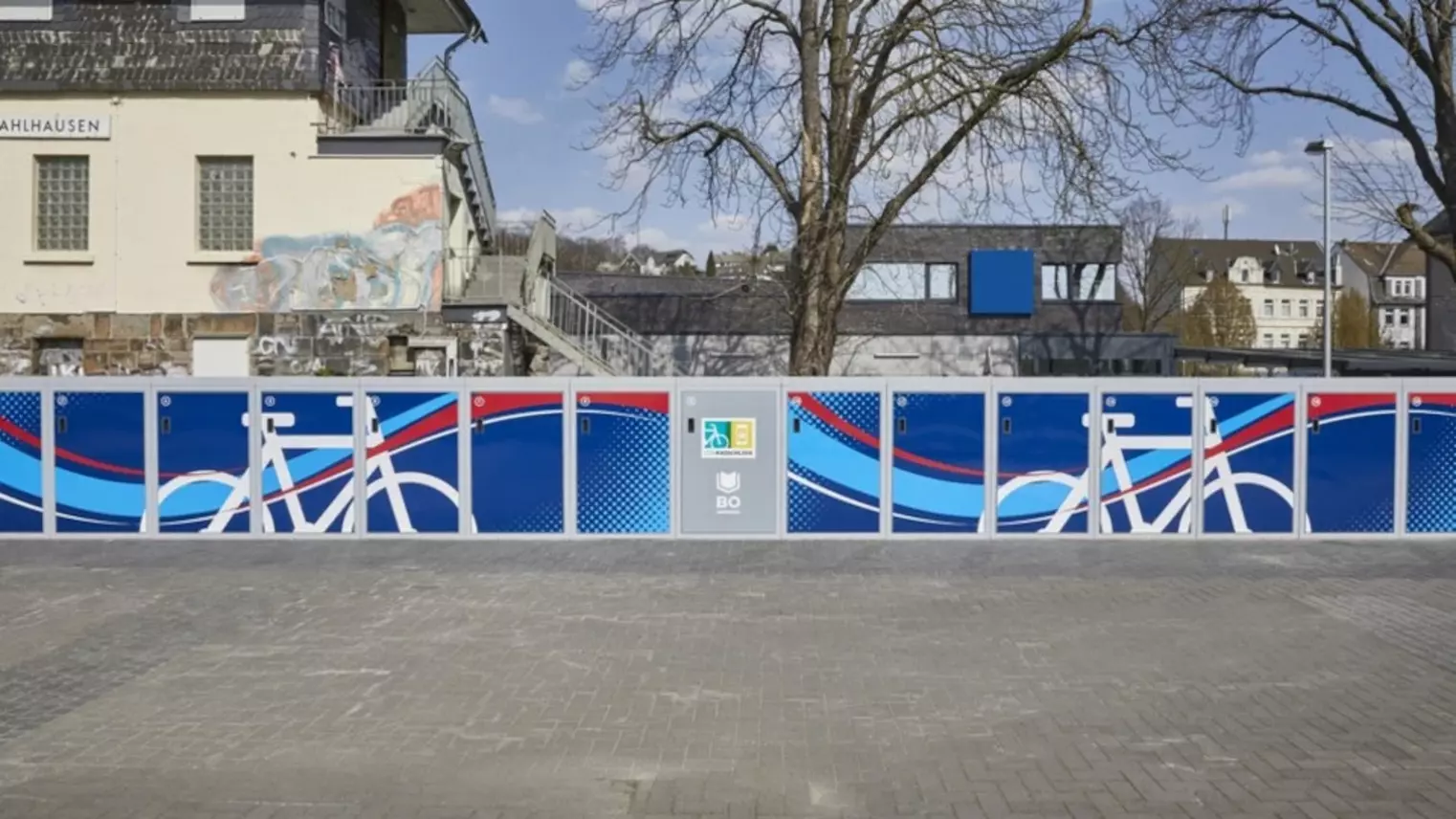 Die DeinRadschloss Anlage am Bahnhof in Bochum Dahlhausen