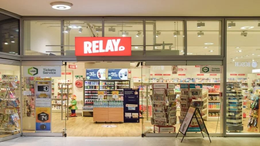 Blick auf einen Shop mit VRR-Verkaufsstelle
