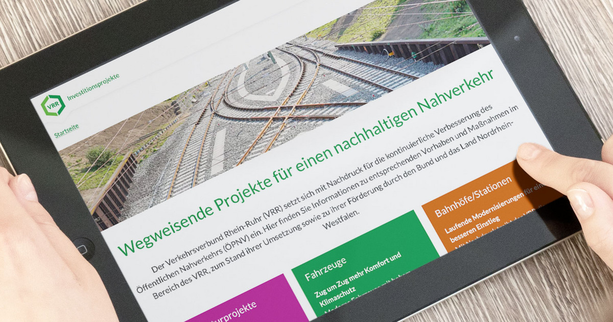 Website informiert über Investitionsprojekte im VRR | VRR