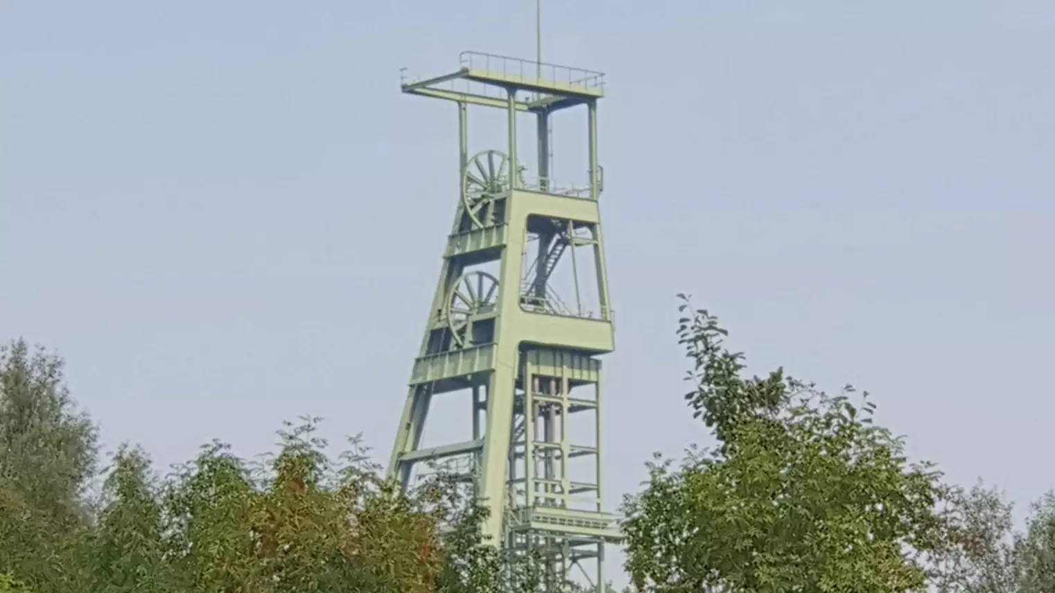 Das Fördergerüst von Schacht III der Zeche Heinrich 