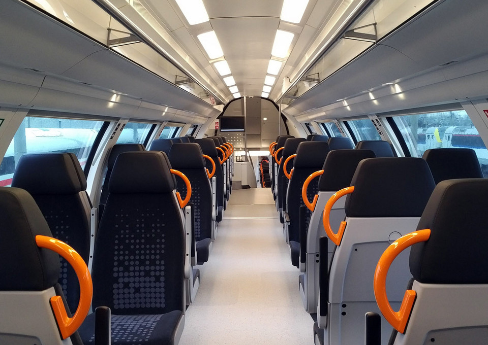 Die Fahrgastkabinen des Rhein-Ruhr-Expresses.