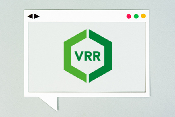 das Logo vom VRR, welches in einem Internet-Browser geöffnet wurde.