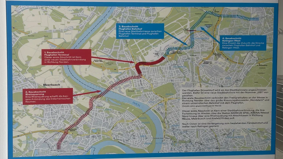Ein Übersichtsplan der Route der U81
