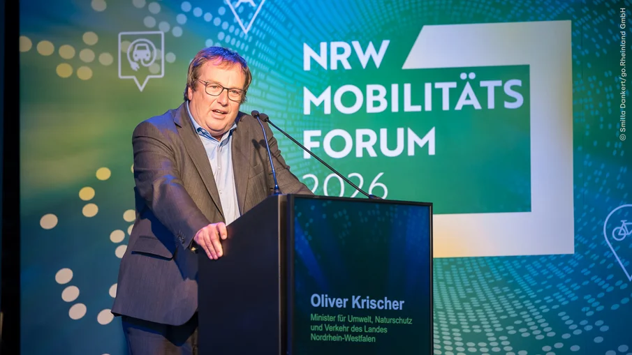 NRW-Mobilitätsforum 2026: Oliver Krischer, Minister für Umwelt, Naturschutz und Verkehr des Landes Nordrhein-Westfalen