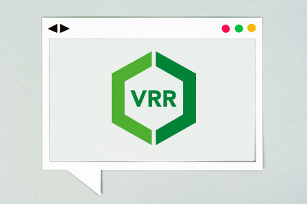 Das VRR-Logo, geöffnet in einem Web-Browser