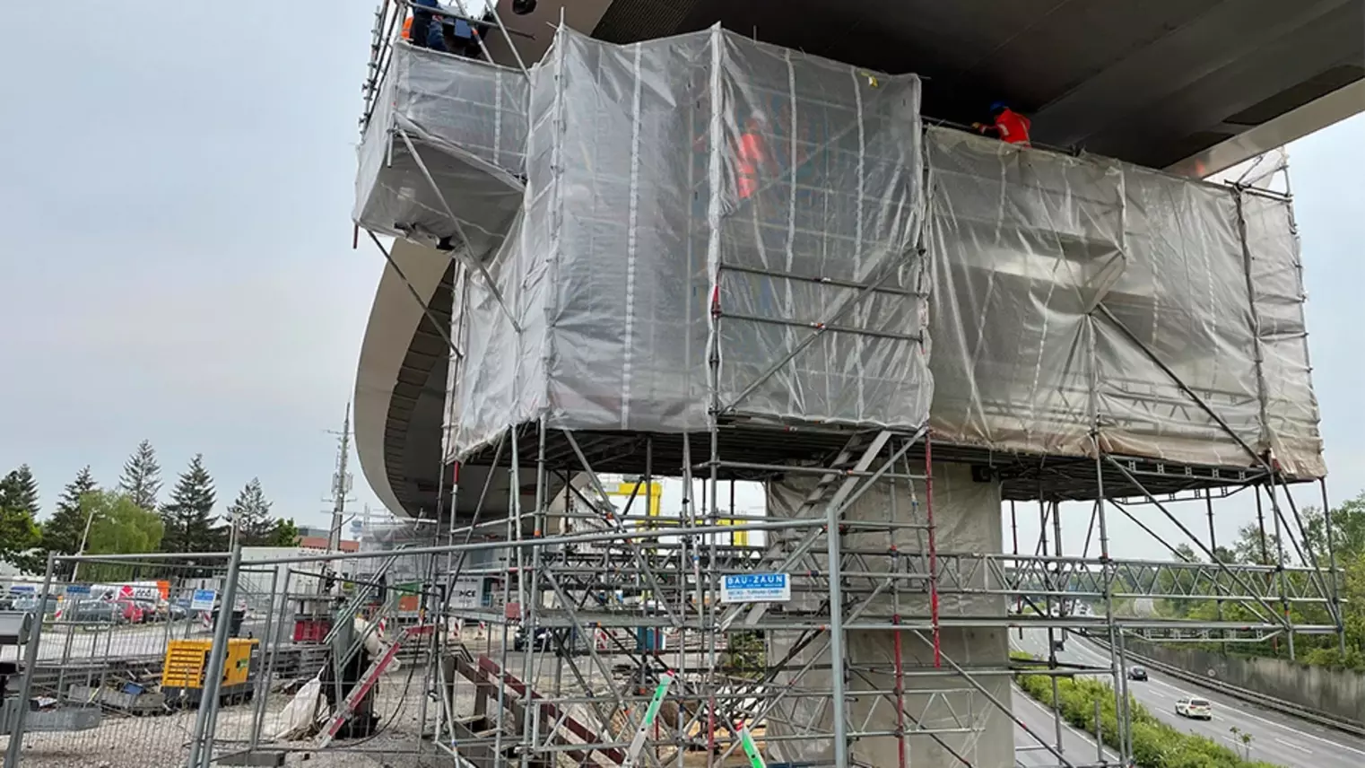 Die Brückenpfeiler der Ubahn