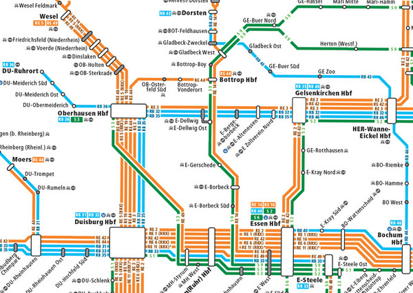 Ausschnitt aus dem Schienenschnellverkehrsplan 2023