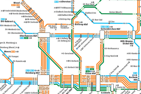 Ausschnitt aus dem Schienenschnellverkehrsplan 2023