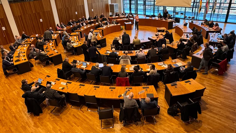 Blick in den Ratssaal im Hans-Sachs-Haus in Gelsenkirchen