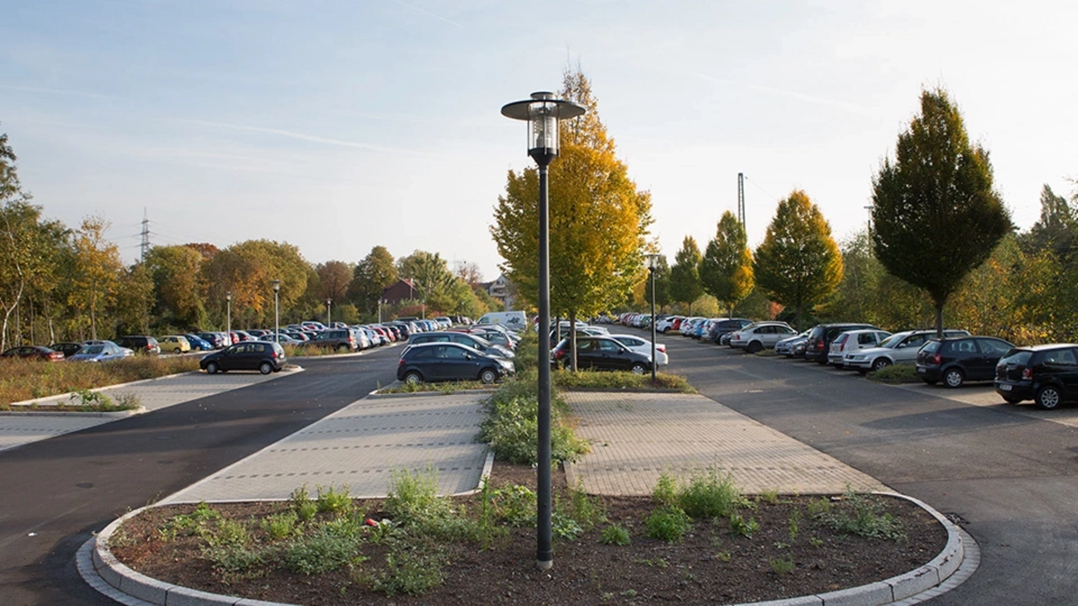 Ein Park und Ride Parkplatz