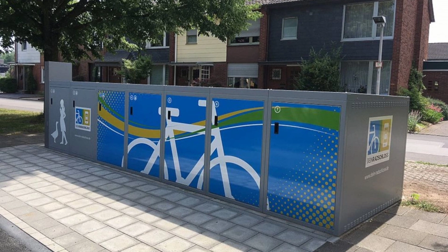 Die DeinRadschloss Anlage Monheim Opladener Straße