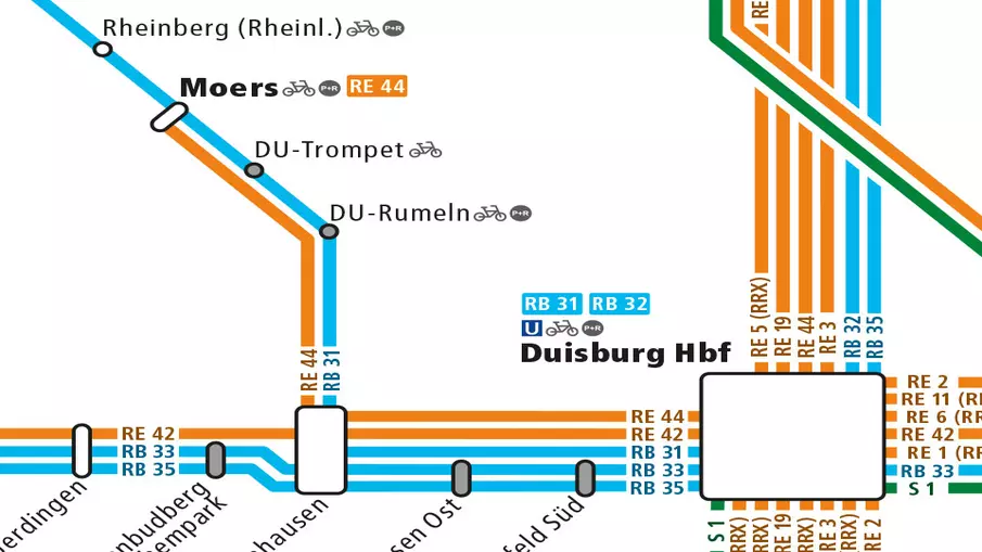 Ausschnitt aus dem Schienenschnellverkehrsplan 2024