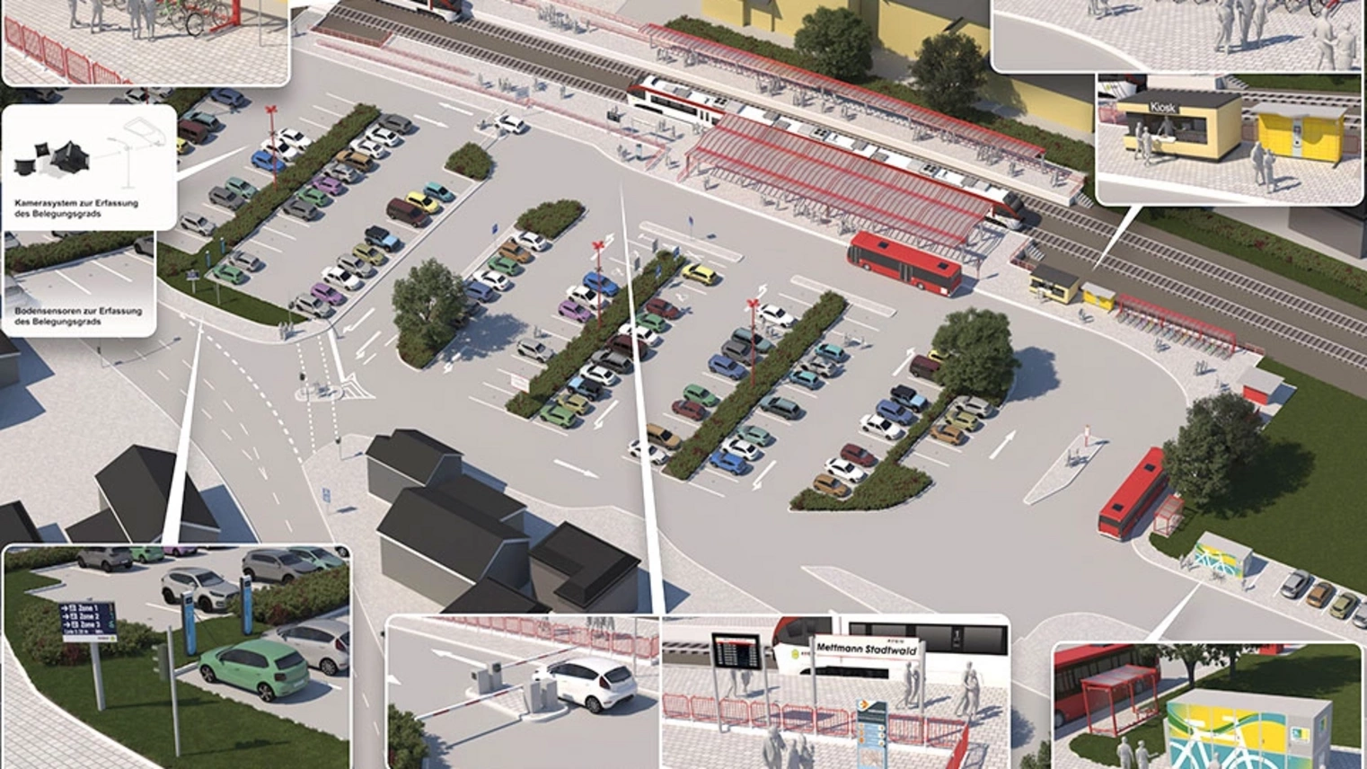 Planungsansicht Mobilstation Mettmann-Stadtwald