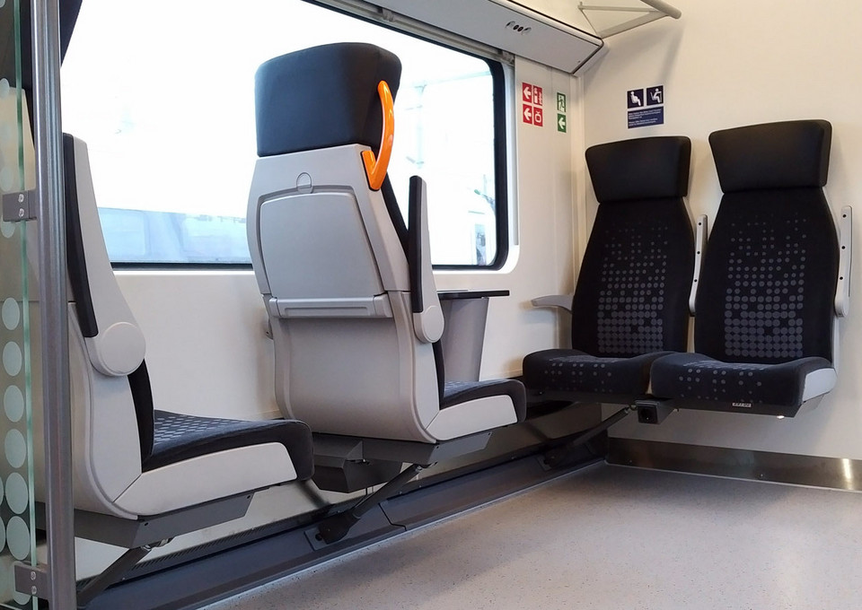 Die Fahrgastkabinen des Rhein-Ruhr-Expresses.