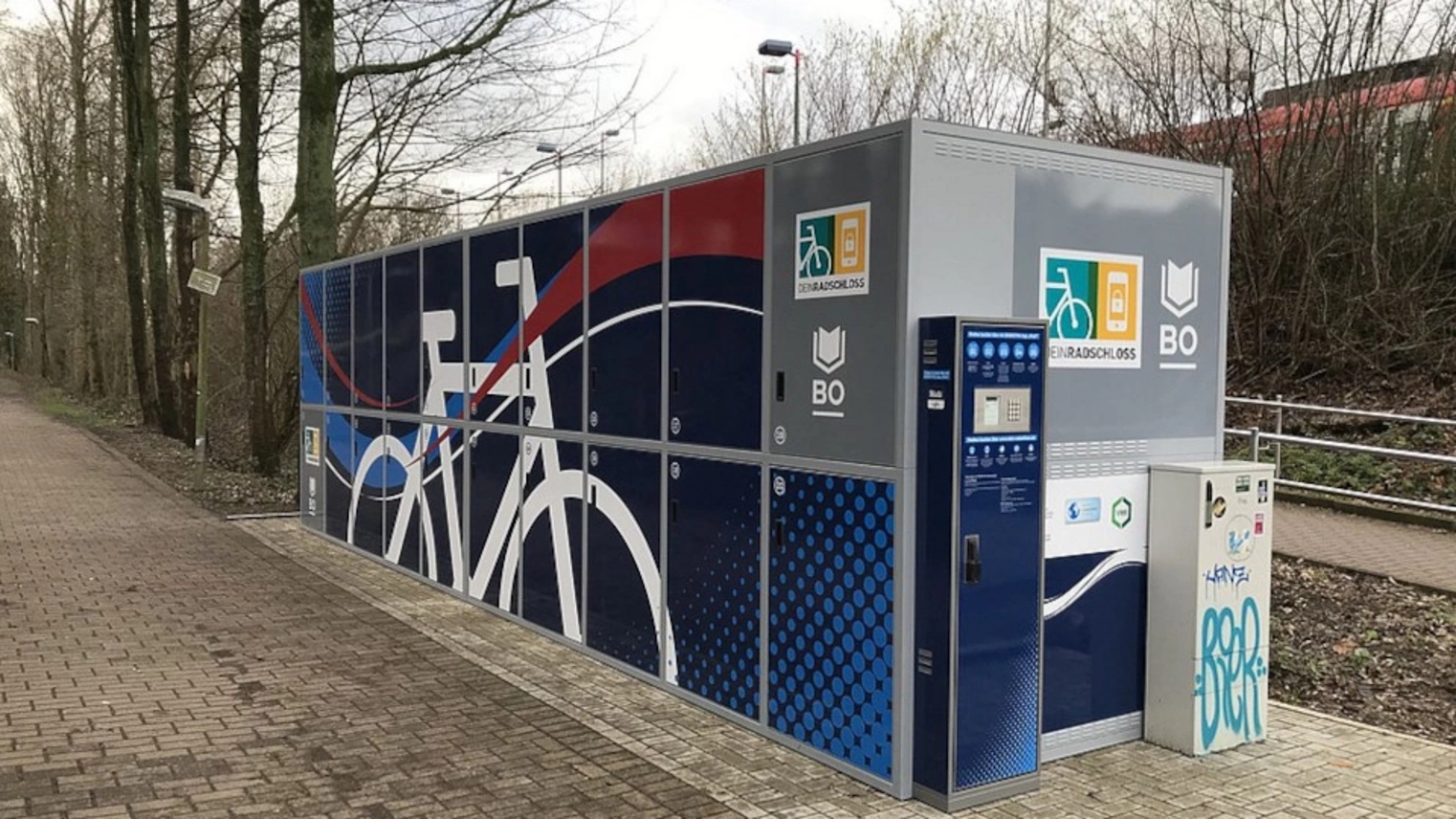 Die DeinRadschloss Anlage am Bahnhof Hoentrop in Bochum 