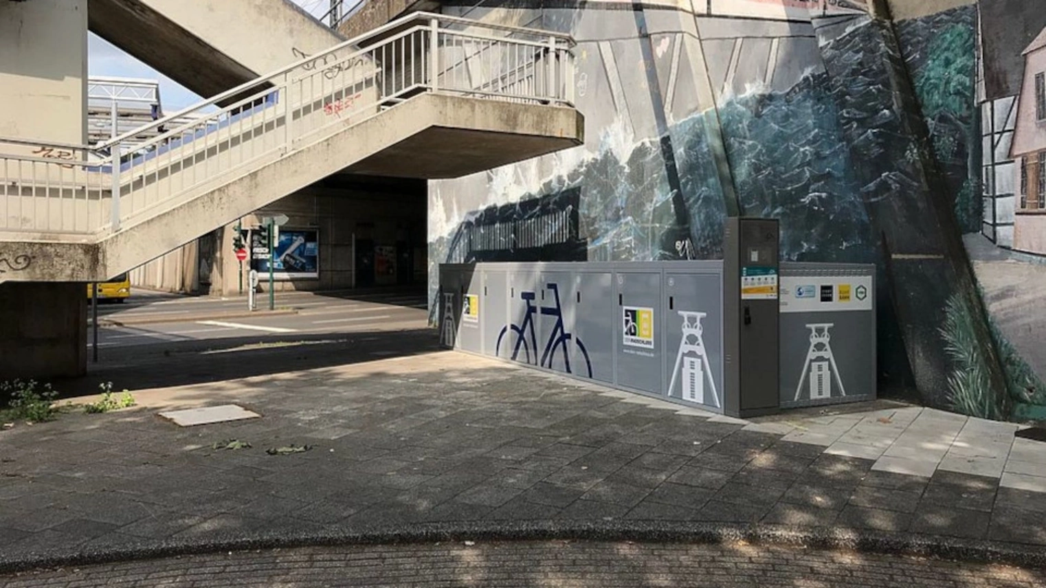 Die DeinRadschloss Anlage am Bahnhof Essen Steele
