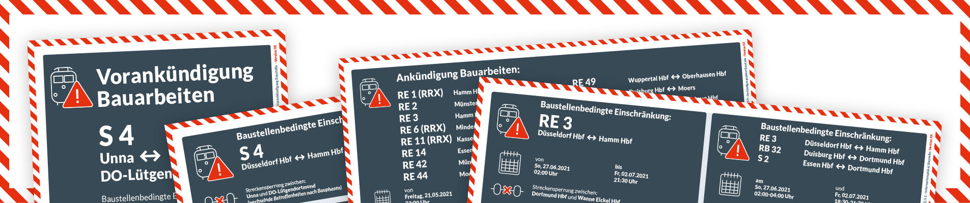 Baustellenplakate im neuen Design