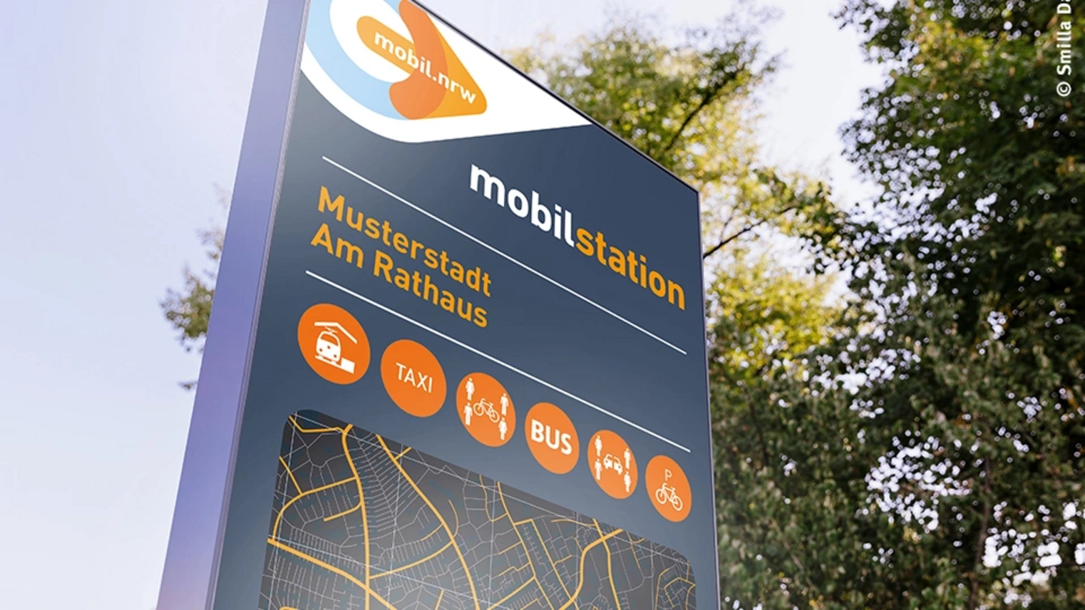 Eine Mobilstationen Säule