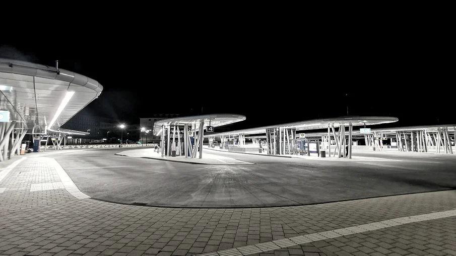 Der Busbahnhof in Wuppertal.