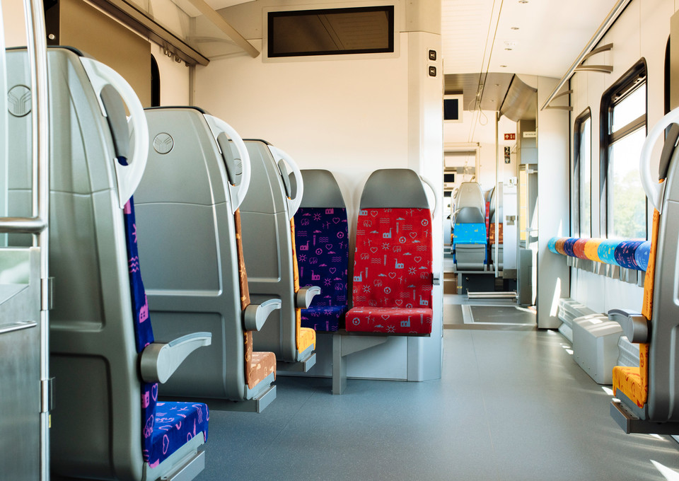 Die Sitze der S-Bahn Rhein-Ruhr