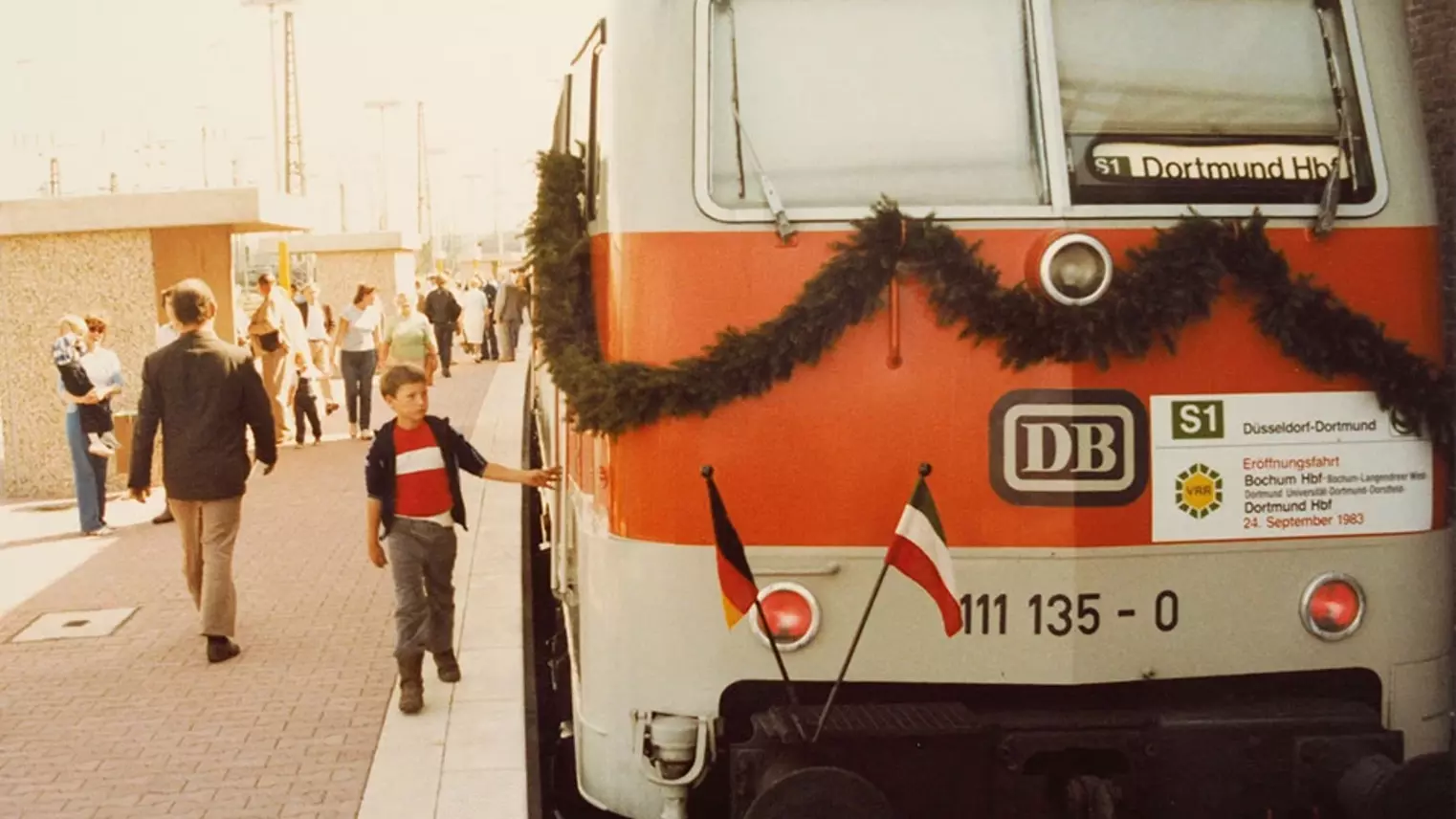 Ein alter Zug der Deutschen Bahn