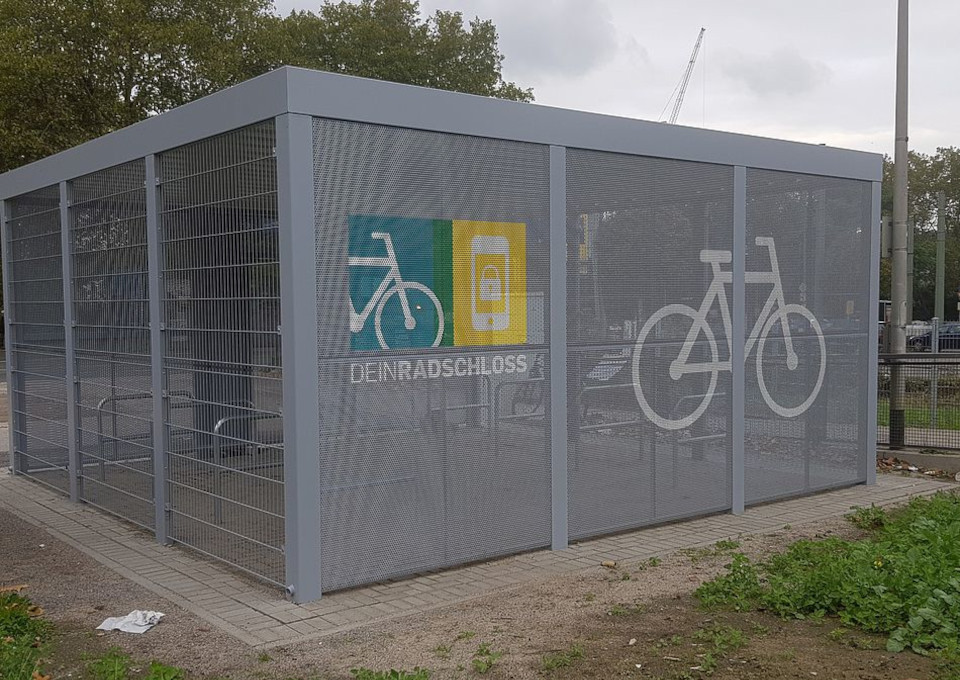 Die DeinRadschloss Anlage am Bahnhof Duisburg Ruhrort