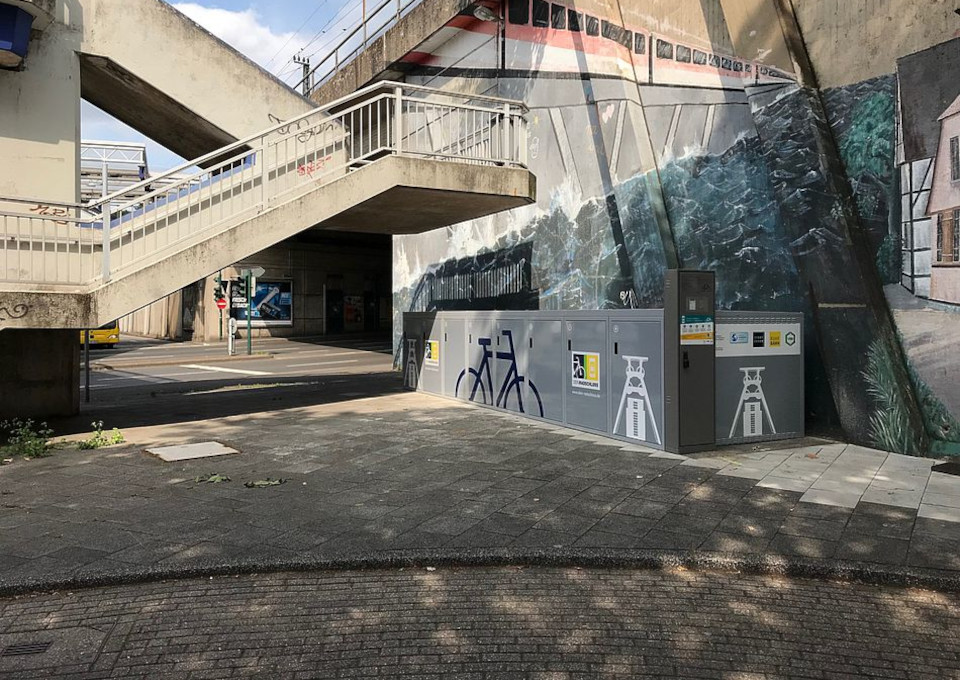 Die DeinRadschloss Anlage am Bahnhof Essen Steele