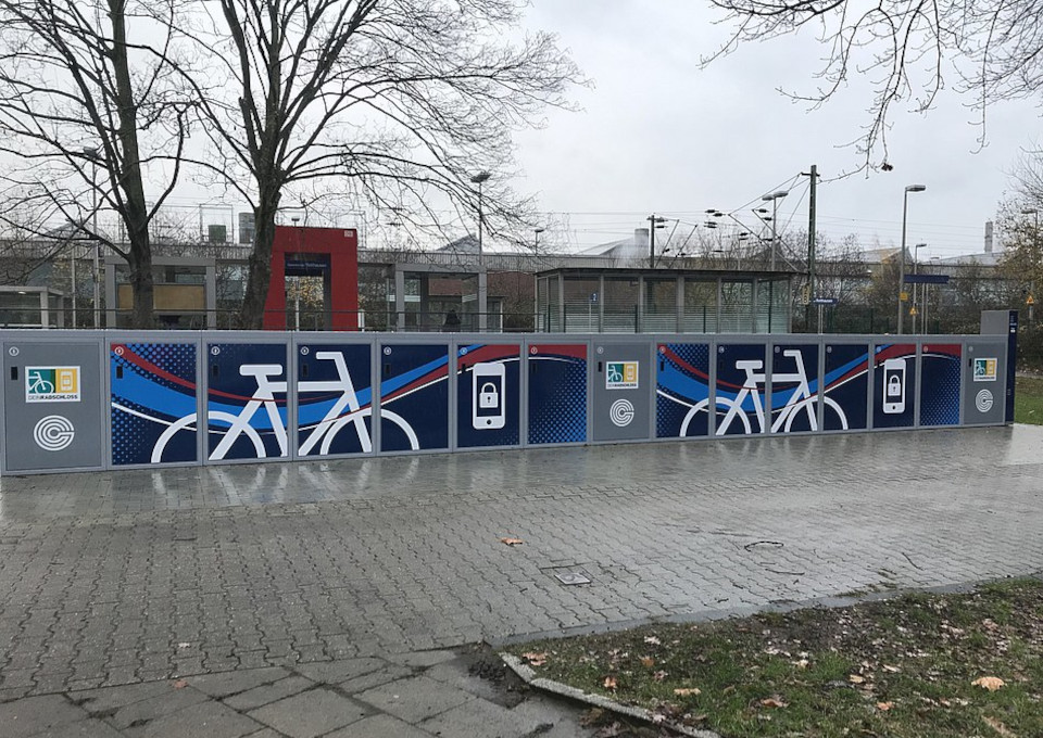 Die DeinRadschloss Anlage am Bahnhof Gelsenkirchen Rotthausen