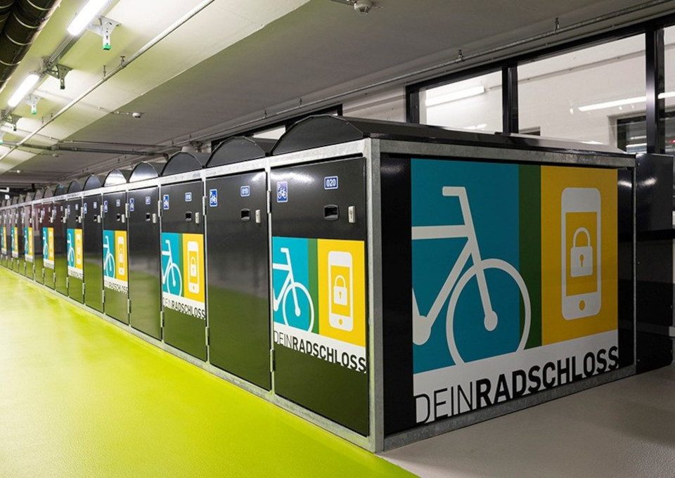 Die DeinRadschloss Fahrradboxen Wuppertal Hauptbahnhof