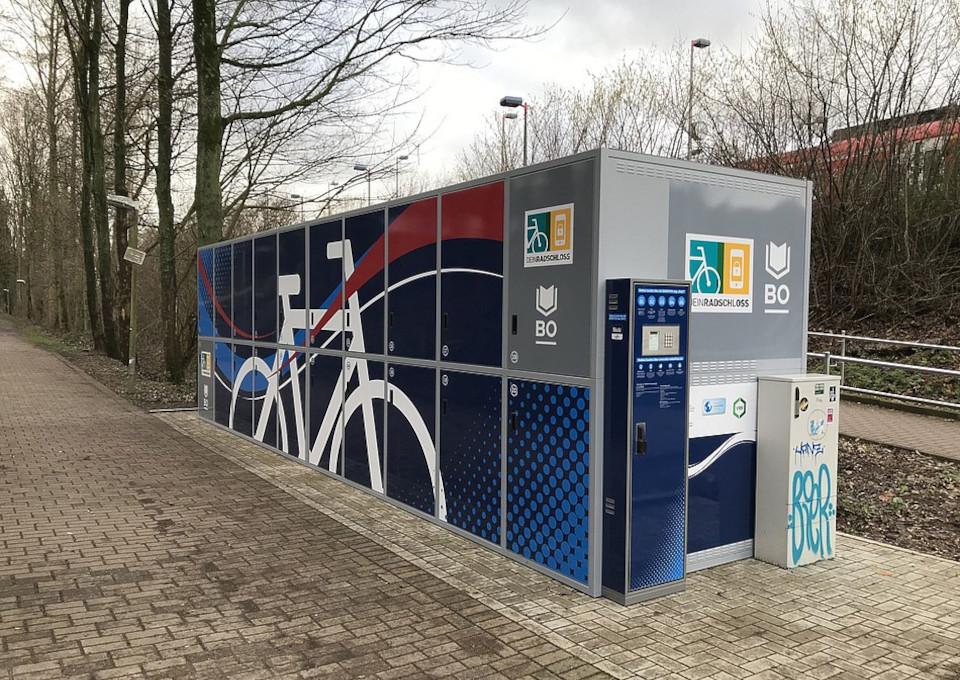 Die DeinRadschloss Anlage am Bahnhof Hoentrop in Bochum 