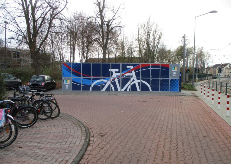 Die DeinRadschloss Anlage am Bahnhof in Bochum Langendreer