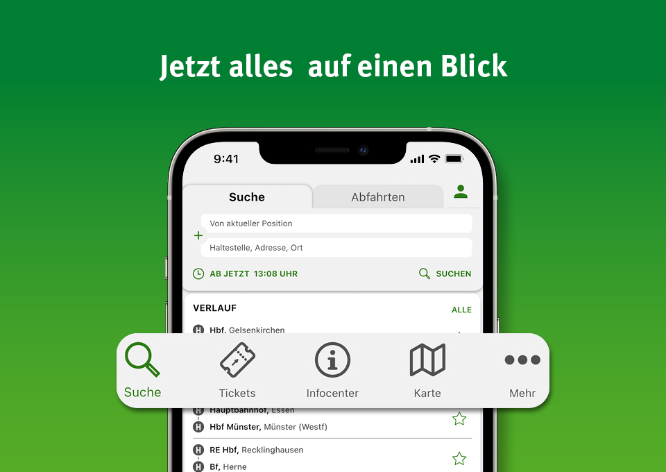 Die neuen Funktionen der VRR-App die zuvor im Text beschrieben wurden