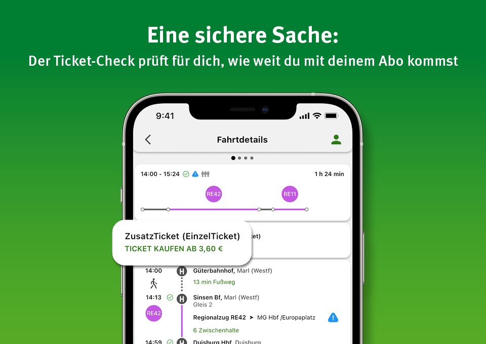 Die neuen Funktionen der VRR-App die zuvor im Text beschrieben wurden