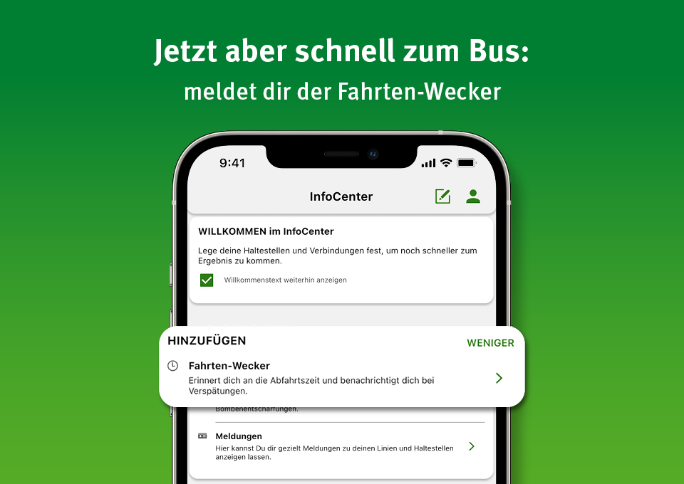 Die neuen Funktionen der VRR-App die zuvor im Text beschrieben wurden