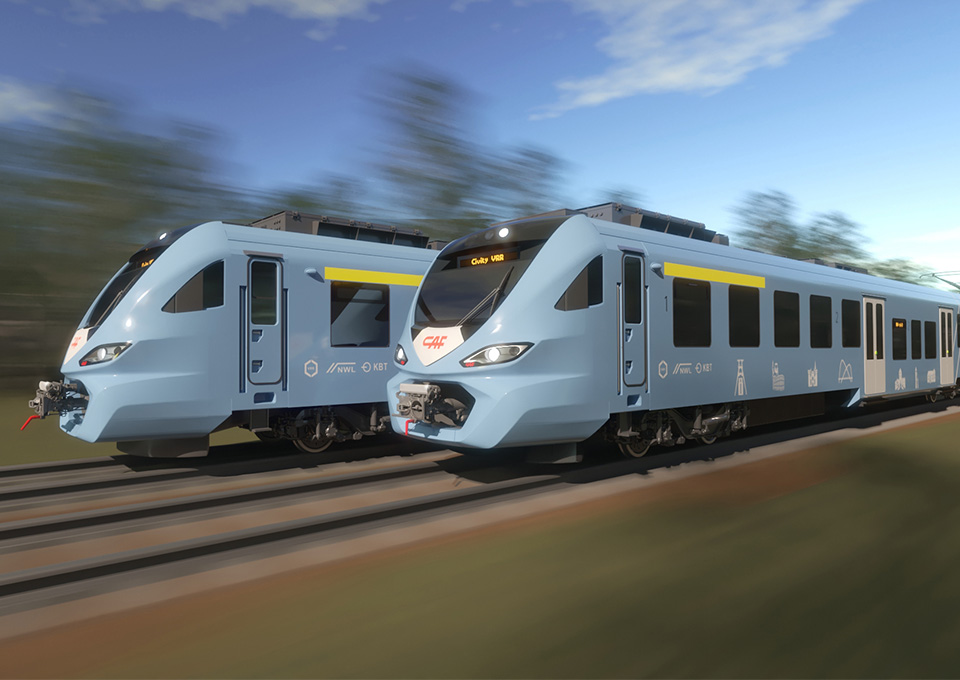 Designentwurf der Züge für das Niederrhein-Münsterland-Netz