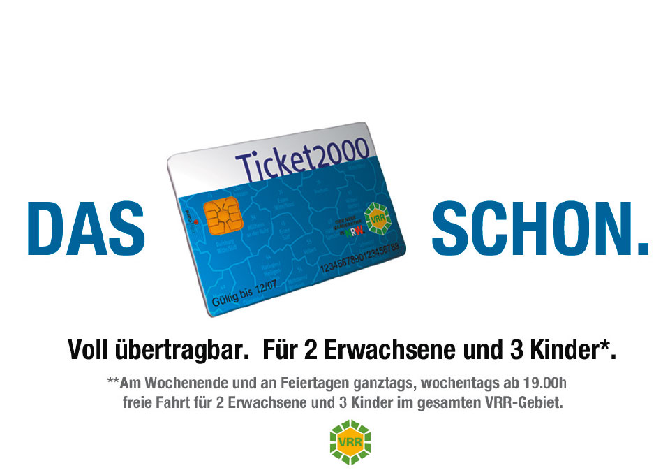 Eine frühere Werbeanzeige für das Ticket 2000