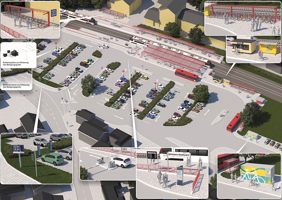 Die Visualisierung der Planung für die Stationen in Mettmann Stadtwald