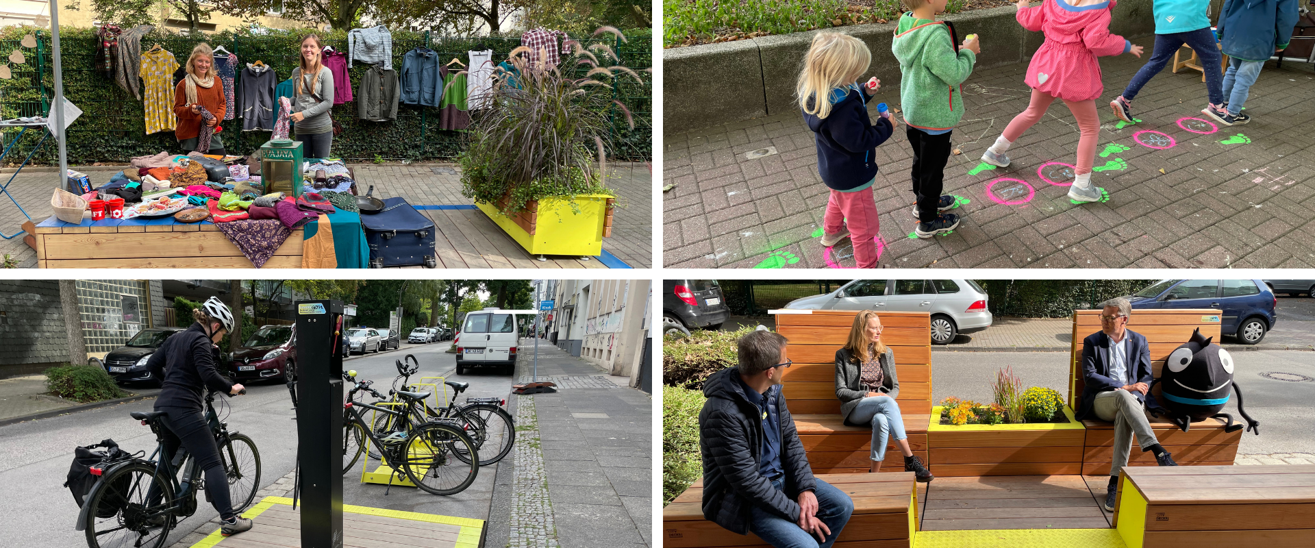 Eine Kollage aus Stationen der Europäischen Mobilitätswoche