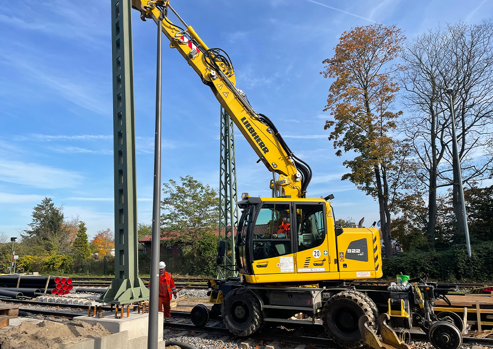 Bauarbeiten am Bahnhof in Bocholt