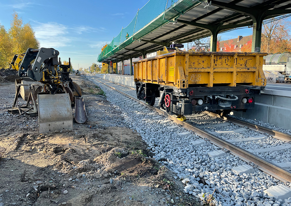 Bauarbeiten am Bahnhof in Bocholt