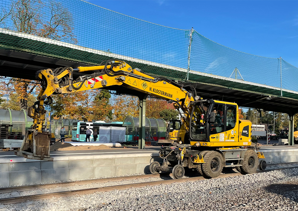 Bauarbeiten am Bahnhof in Bocholt