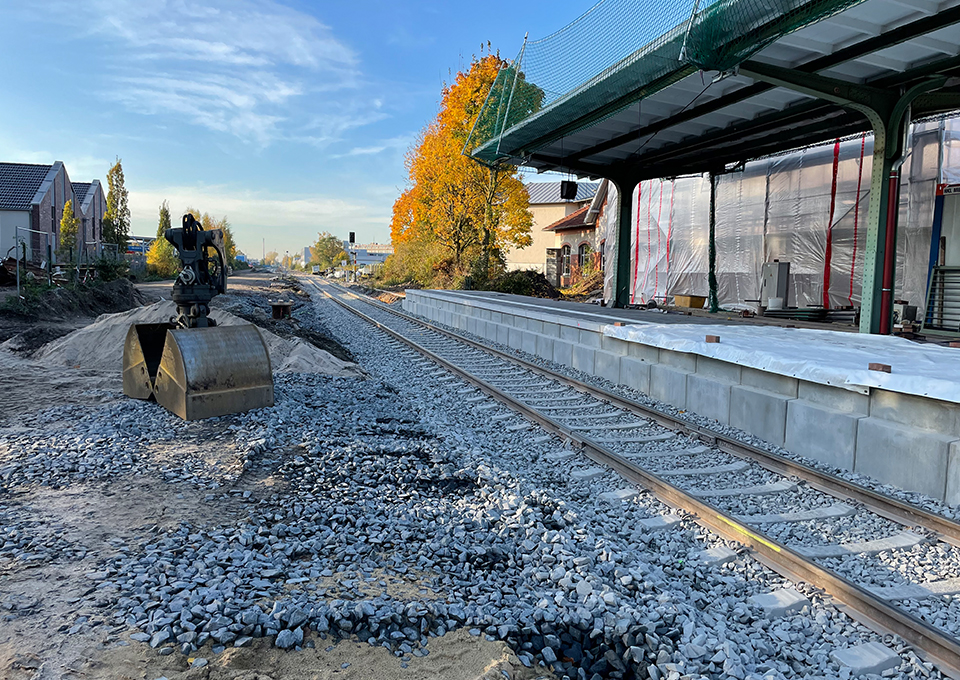 Bauarbeiten am Bahnhof in Bocholt