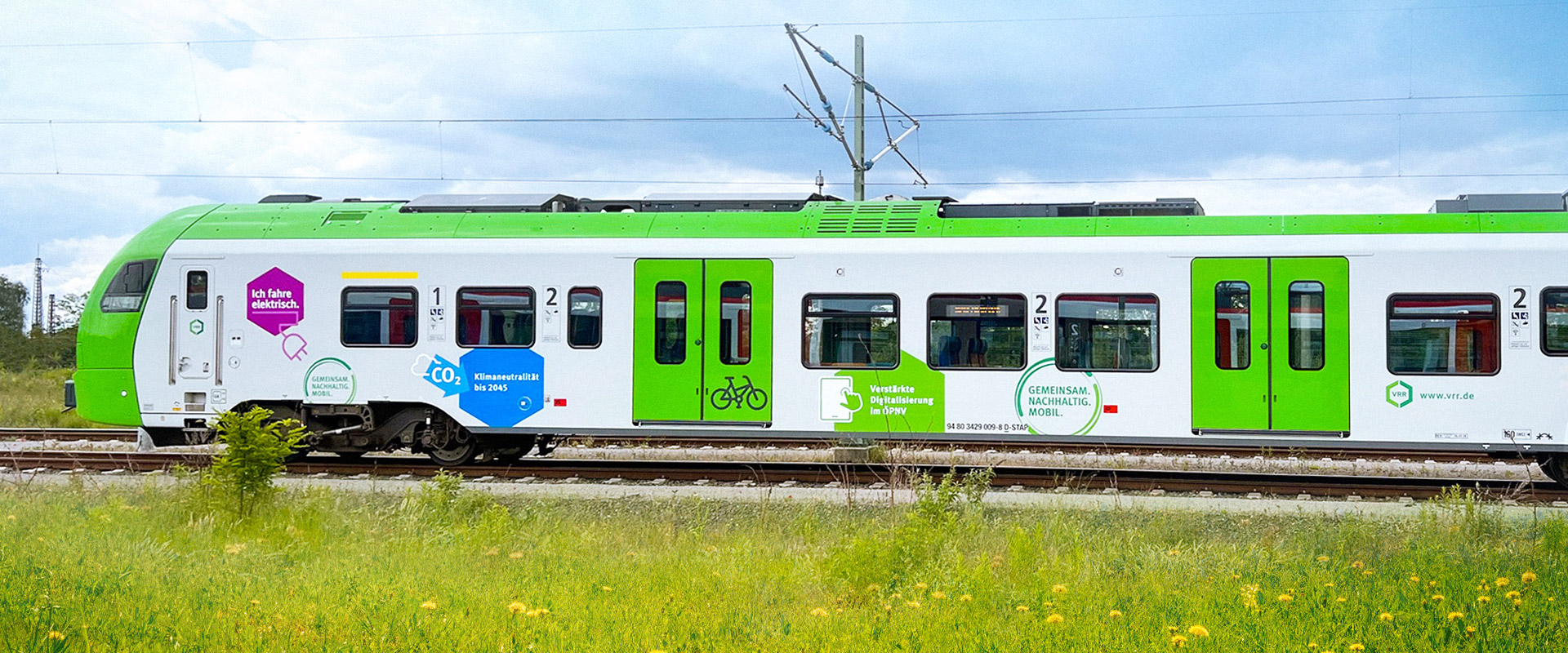 Der Klimabotschafter-Zug in der Seitenansicht