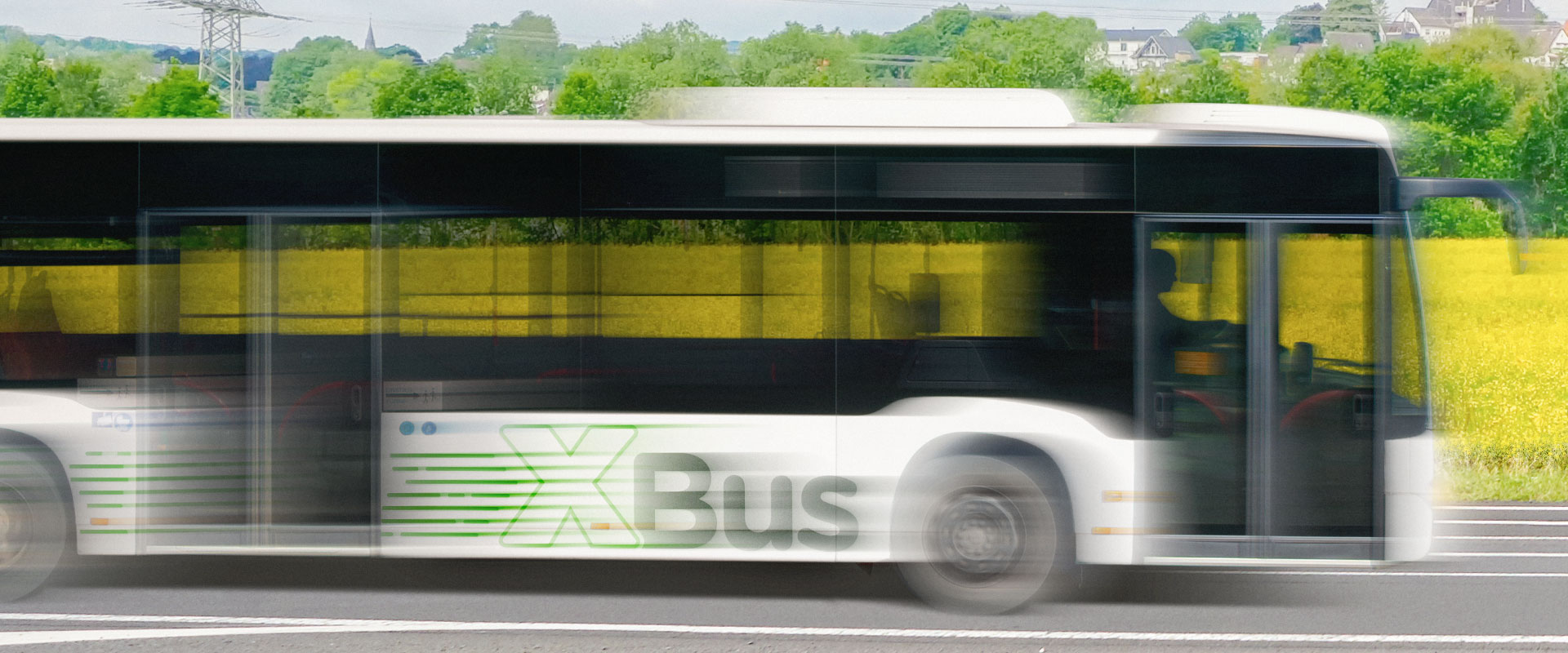 Designentwurf eines XBusses in der Seitenansicht