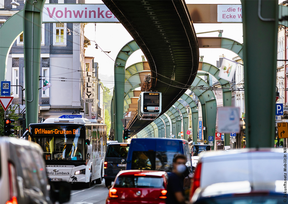 Eine Straßenaufnahme in Wuppertal