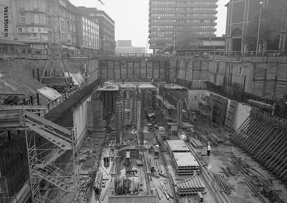 Foto aus der Zeit des Stadt- und U-Bahn-Baus