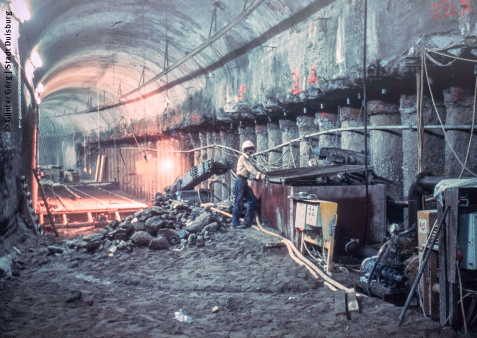 Foto aus der Zeit des Stadt- und U-Bahn-Baus